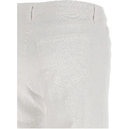 White Cotton Straight-Leg Jeans