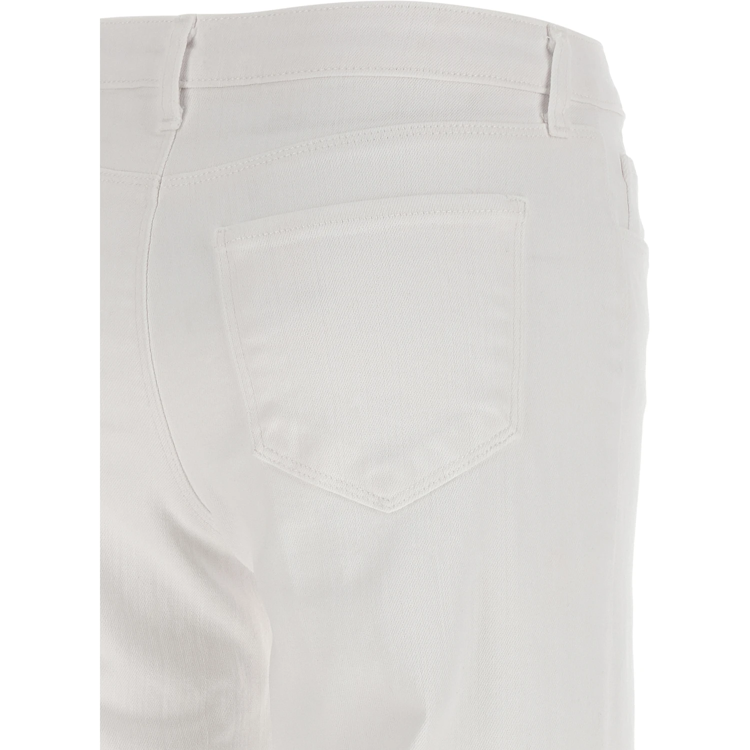 White Cotton Straight-Leg Jeans