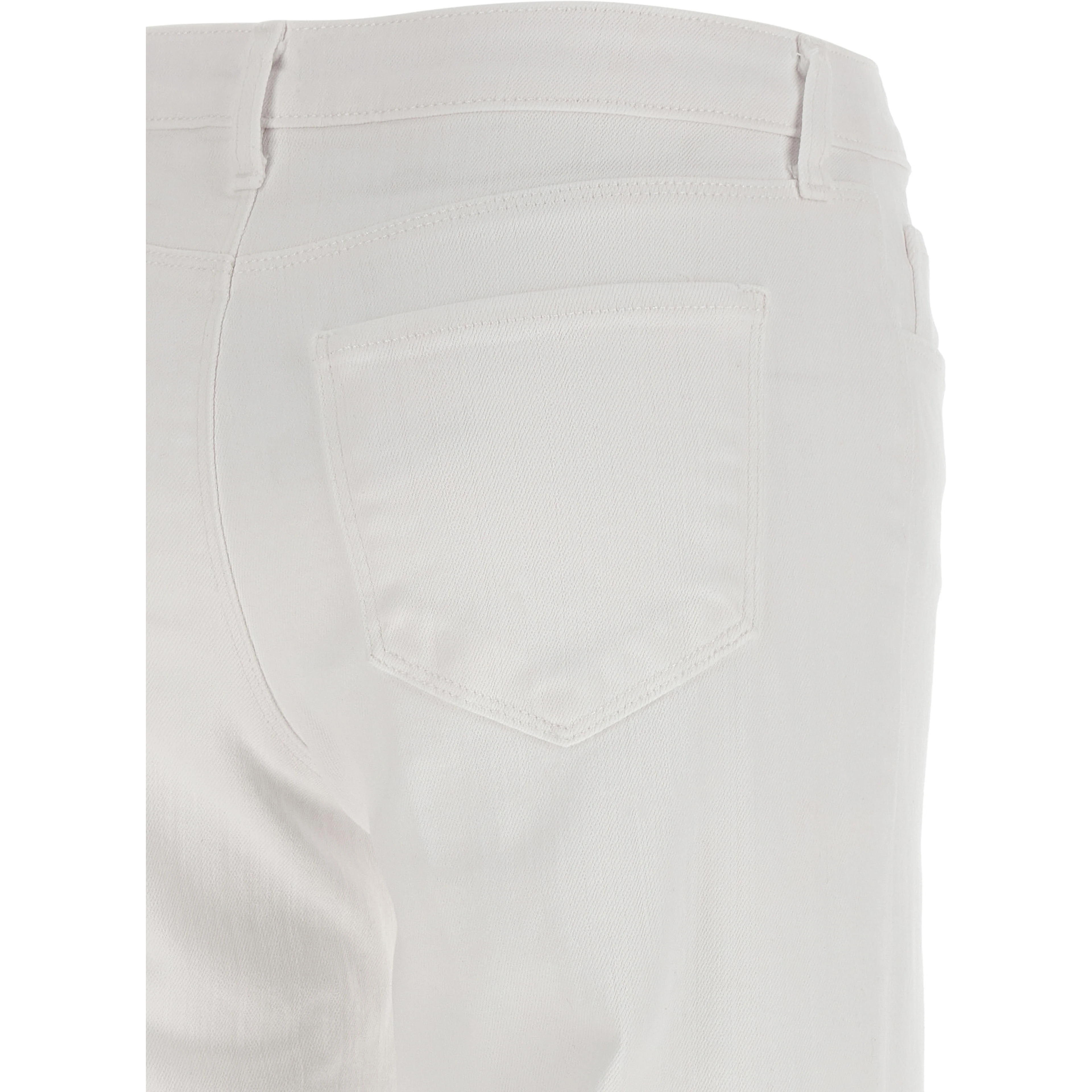 White Cotton Straight-Leg Jeans