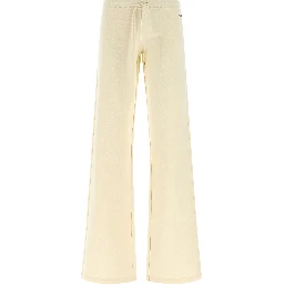 White Cotton Flared Pants