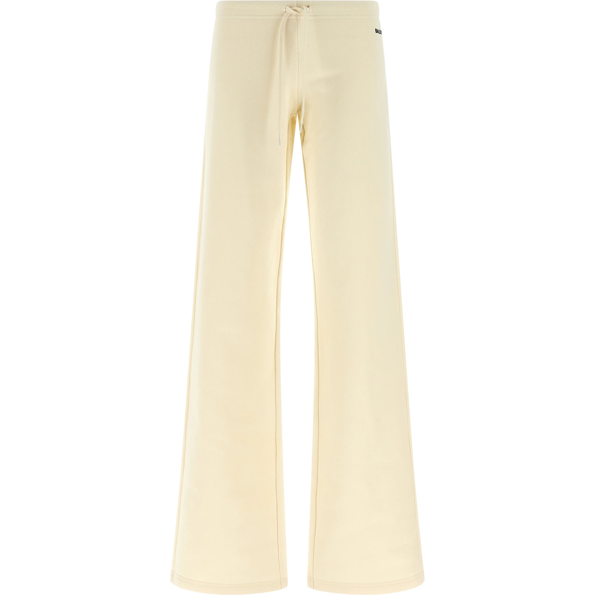 White Cotton Flared Pants