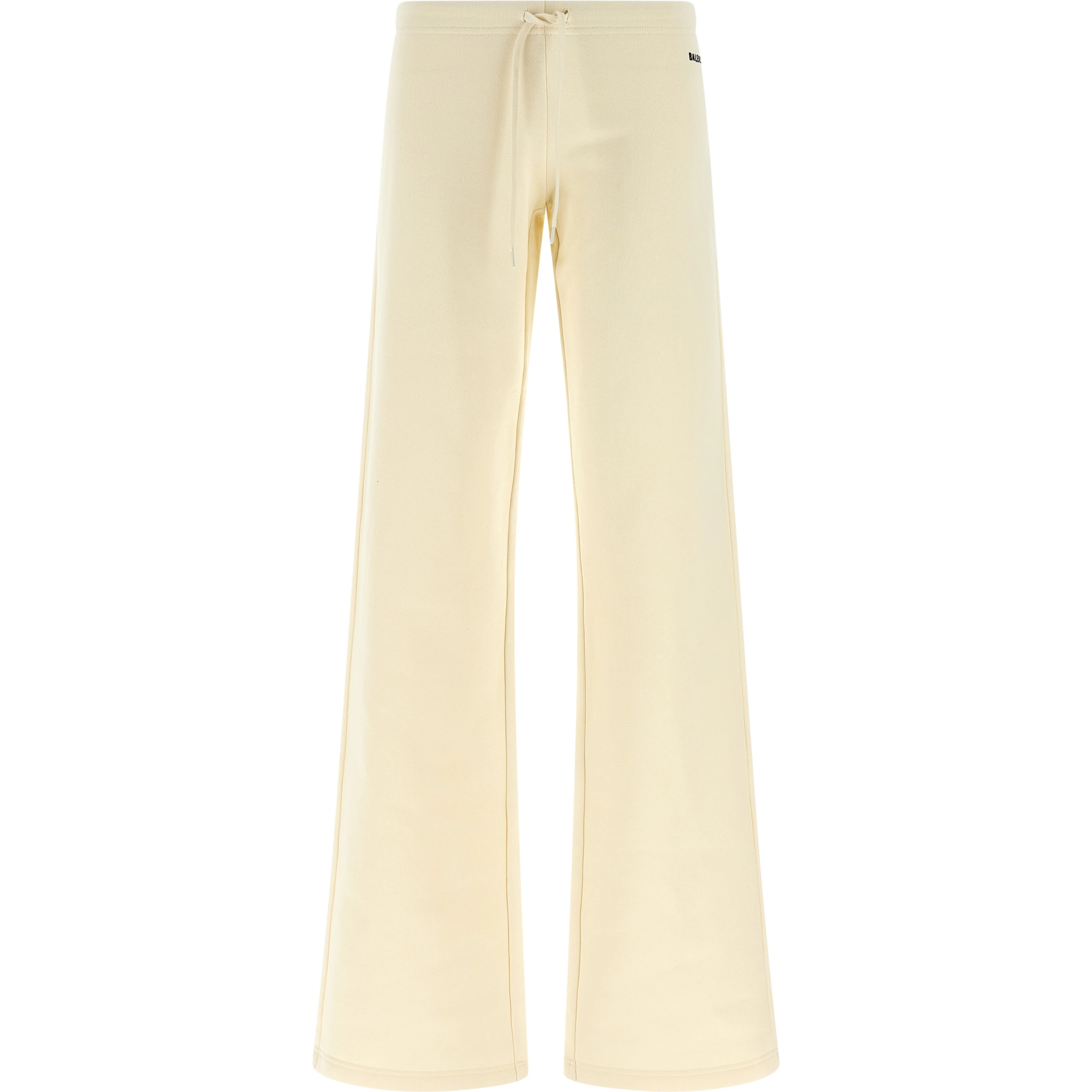 White Cotton Flared Pants