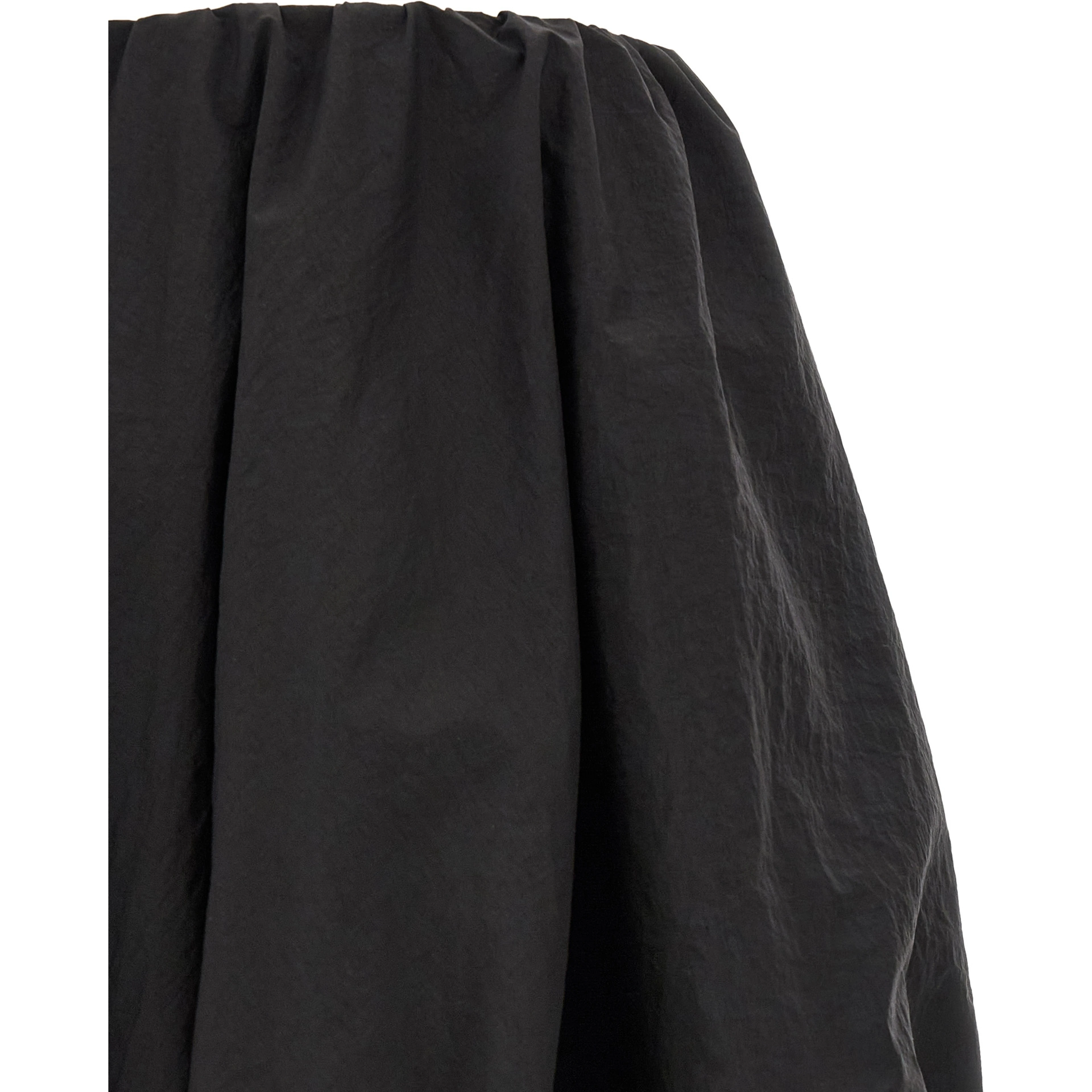 Black Polyamide Long Skirt