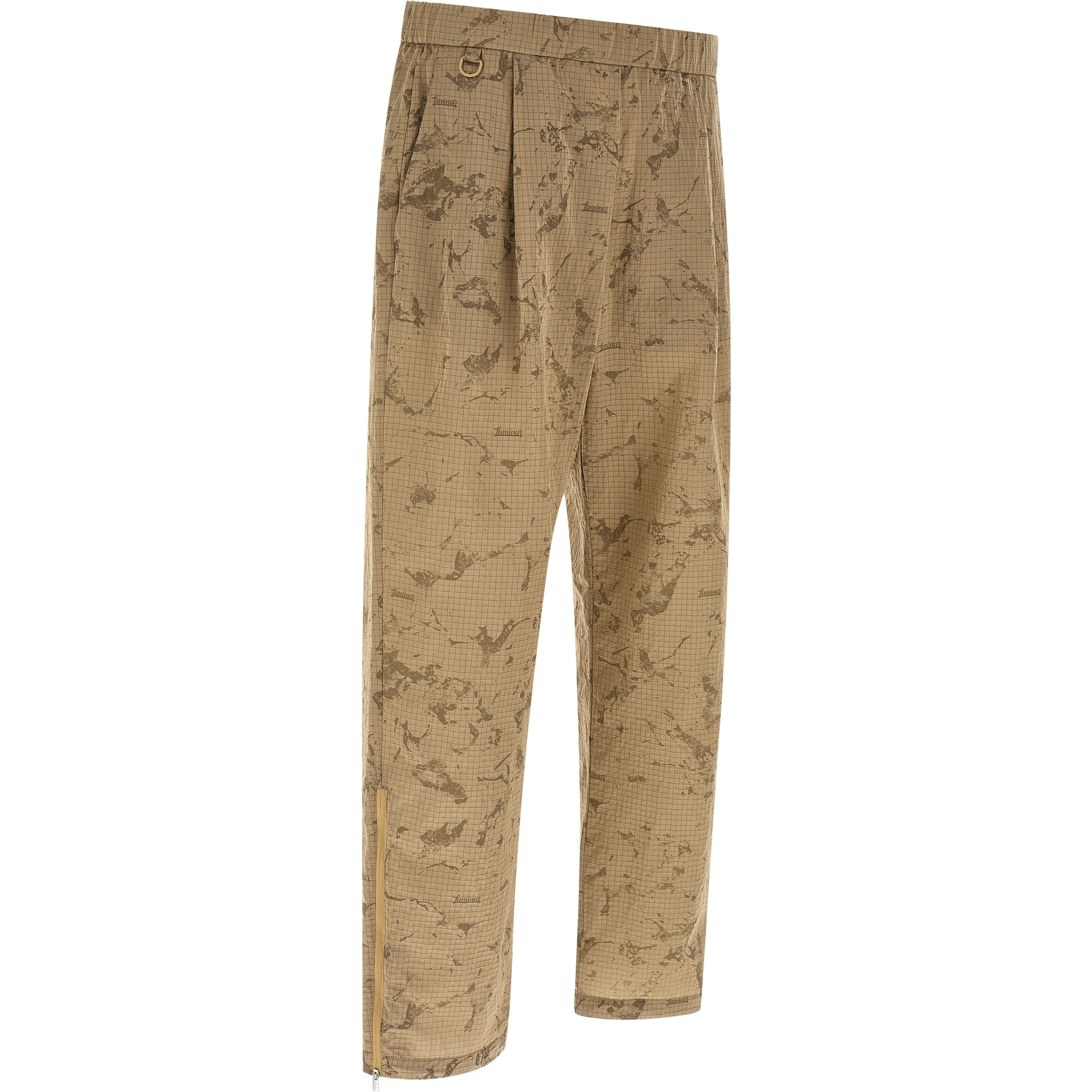 Beige Polyamide Casual Pants