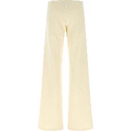 White Cotton Flared Pants