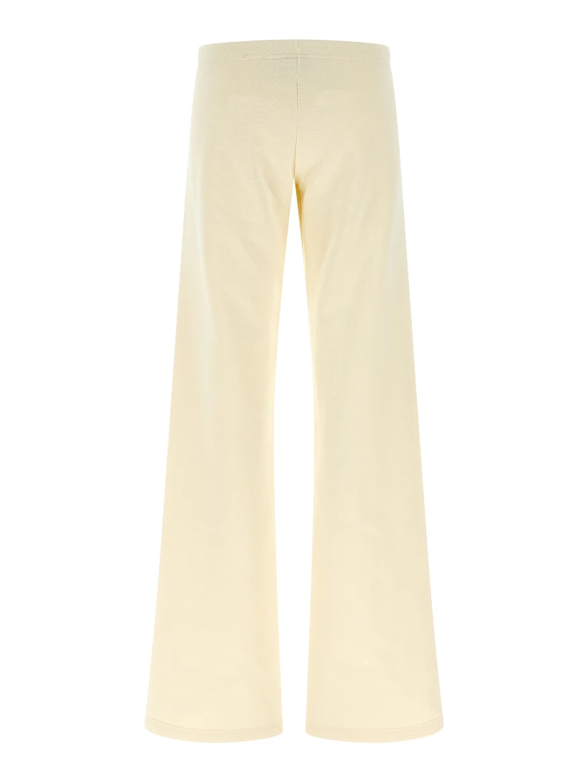 White Cotton Flared Pants