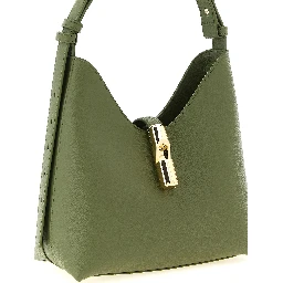 Bicolor Calfskin Shoulder Bag