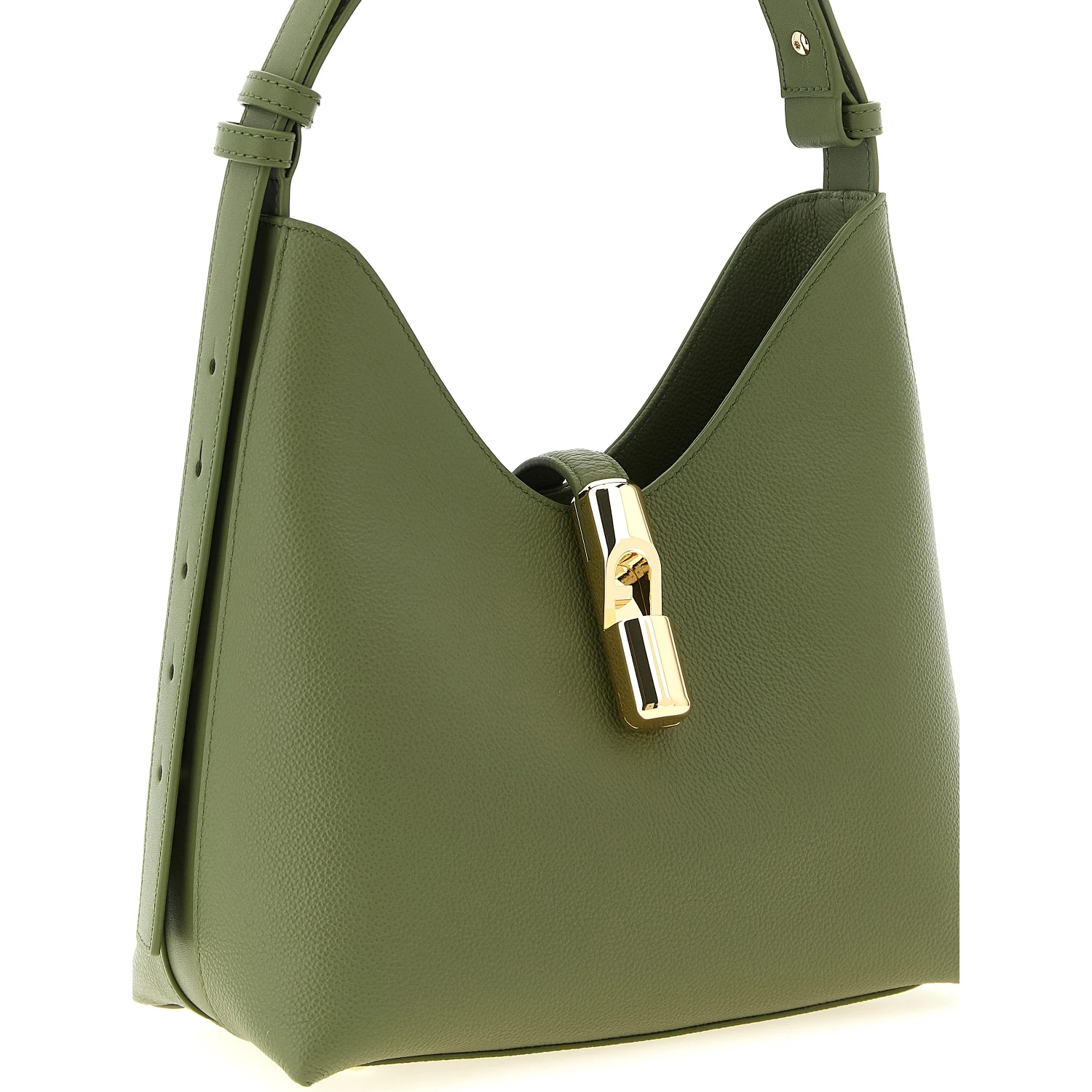 Bicolor Calfskin Shoulder Bag
