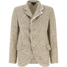 Beige Linen Blazer