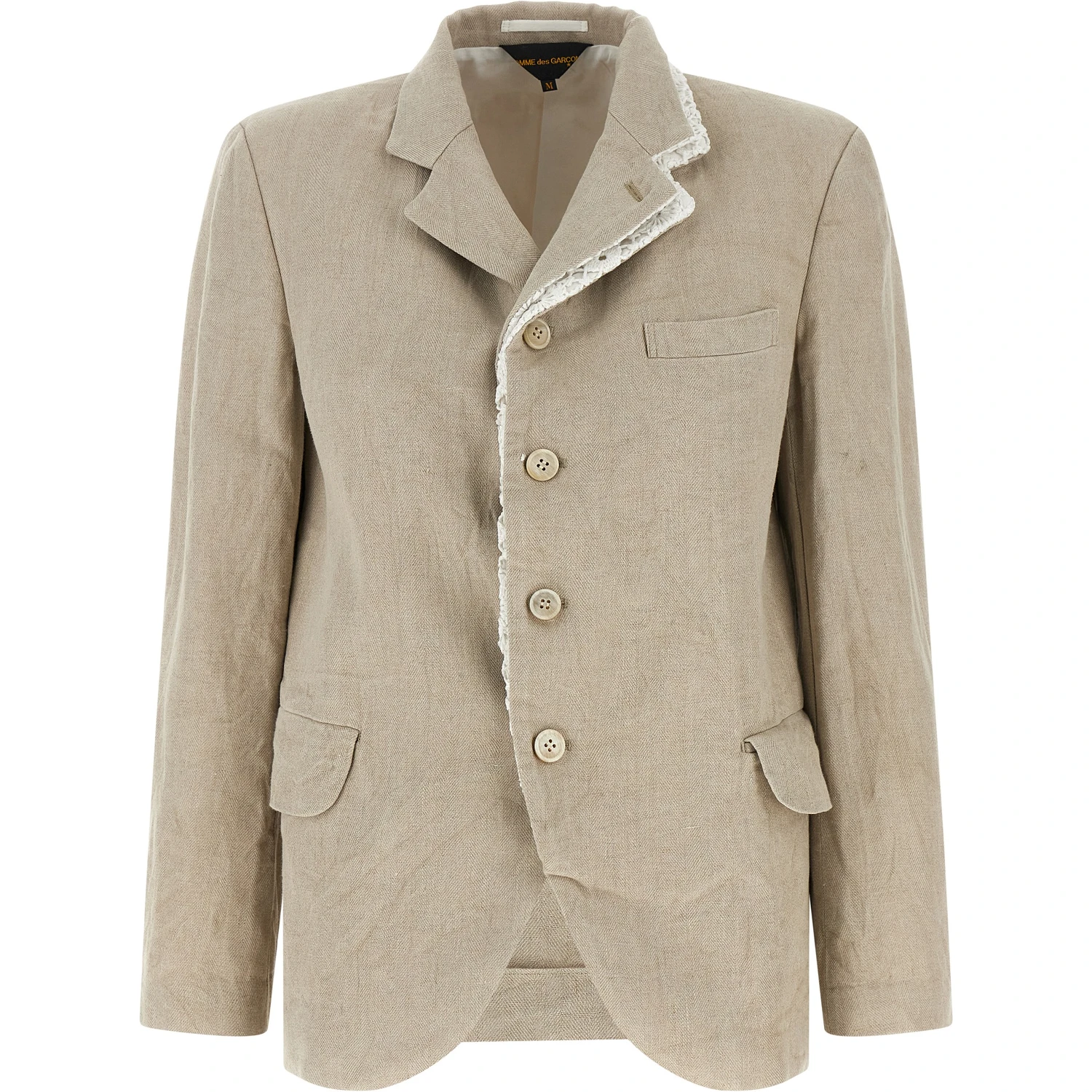 Beige Linen Blazer