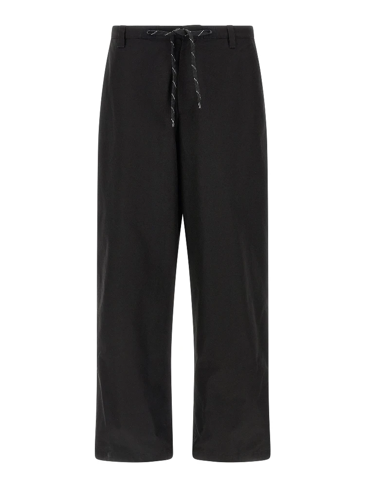Black Cotton Chino Pants