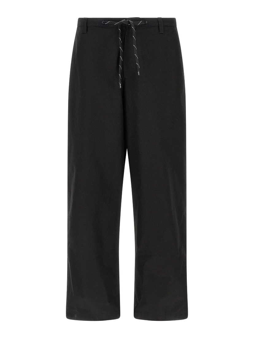 Black Cotton Chino Pants