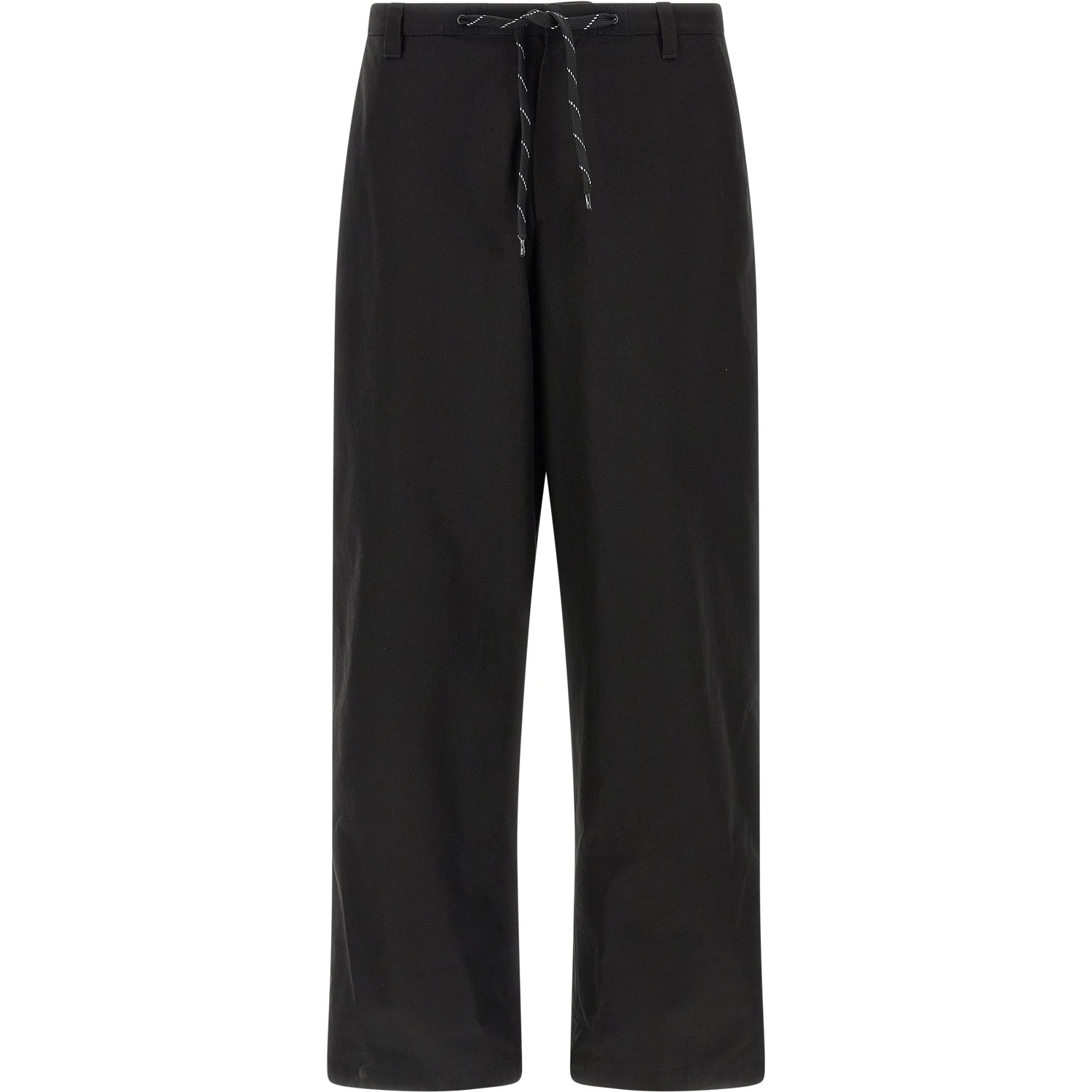 Black Cotton Chino Pants