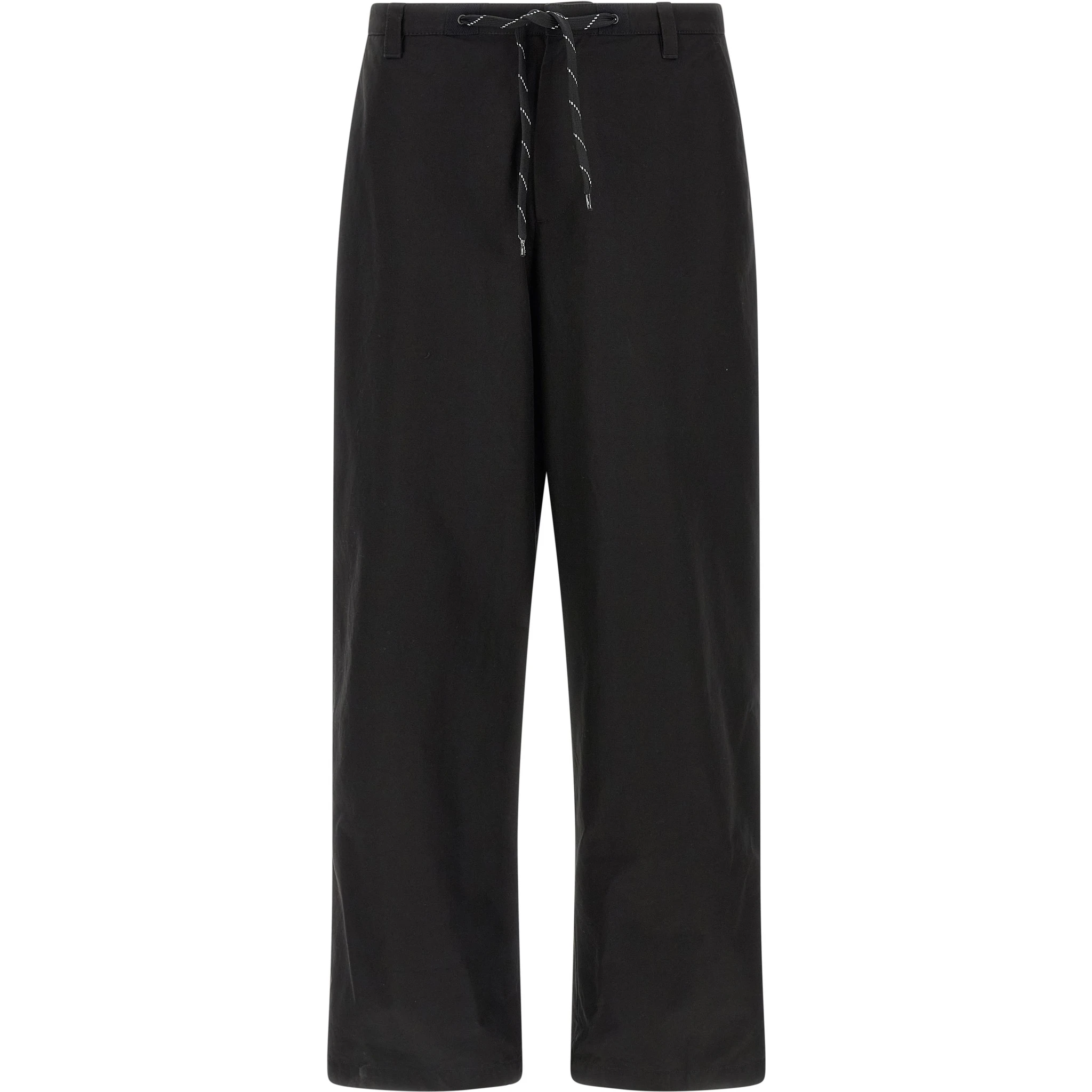 Black Cotton Chino Pants