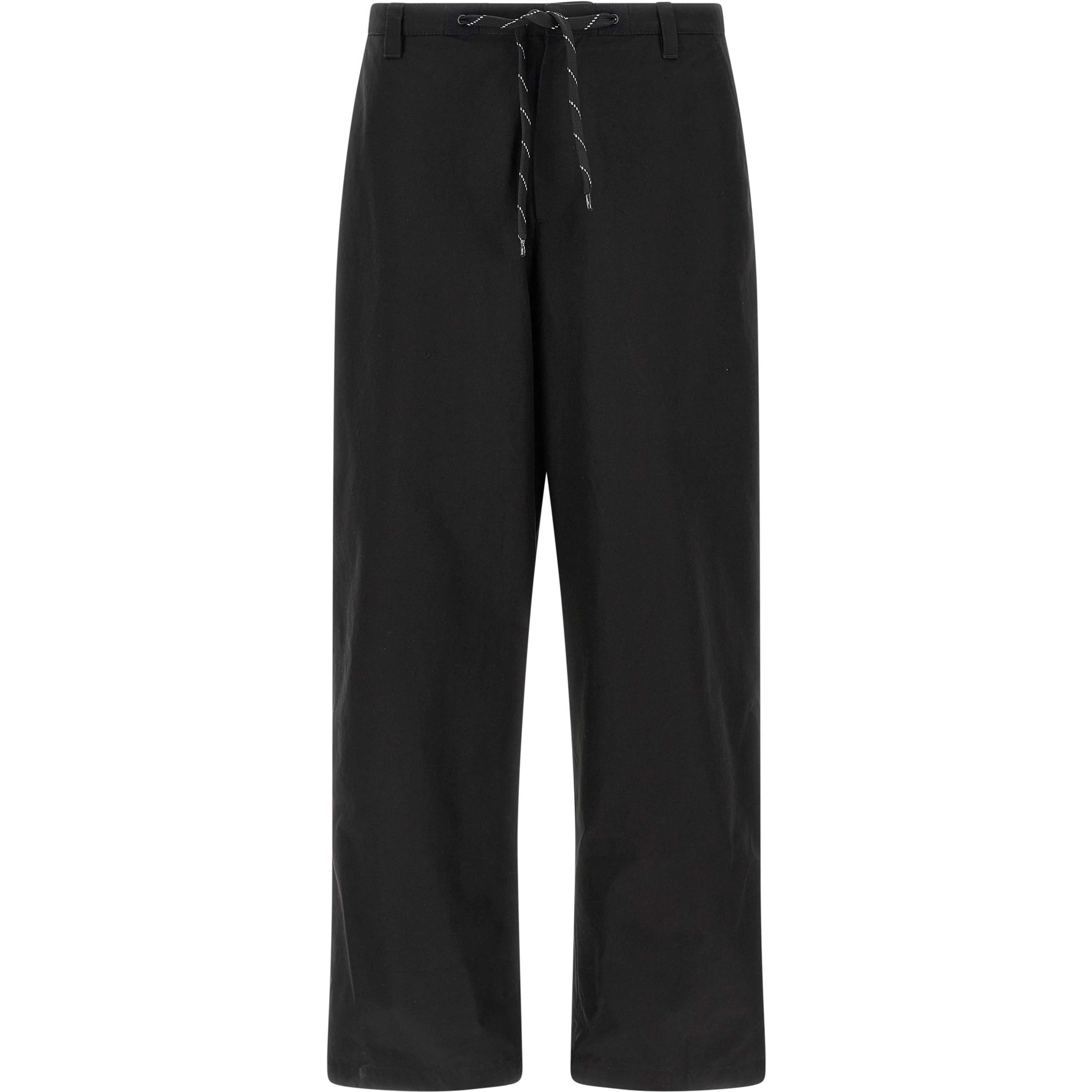Black Cotton Chino Pants