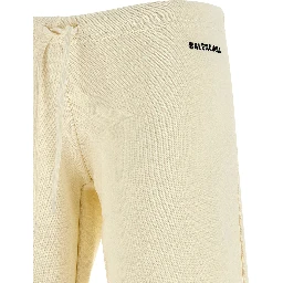 White Cotton Flared Pants