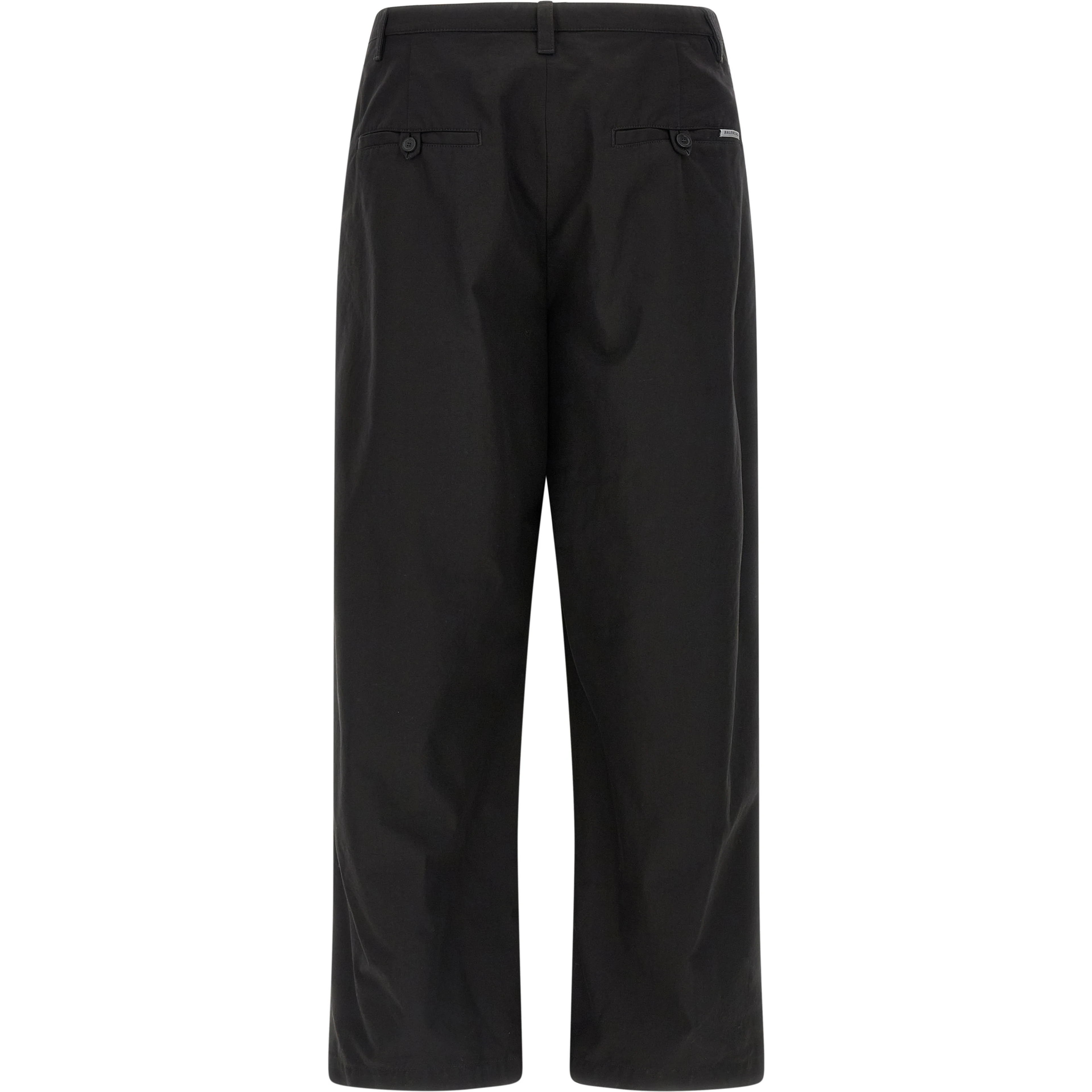 Black Cotton Chino Pants