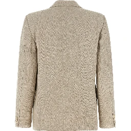 Beige Linen Blazer