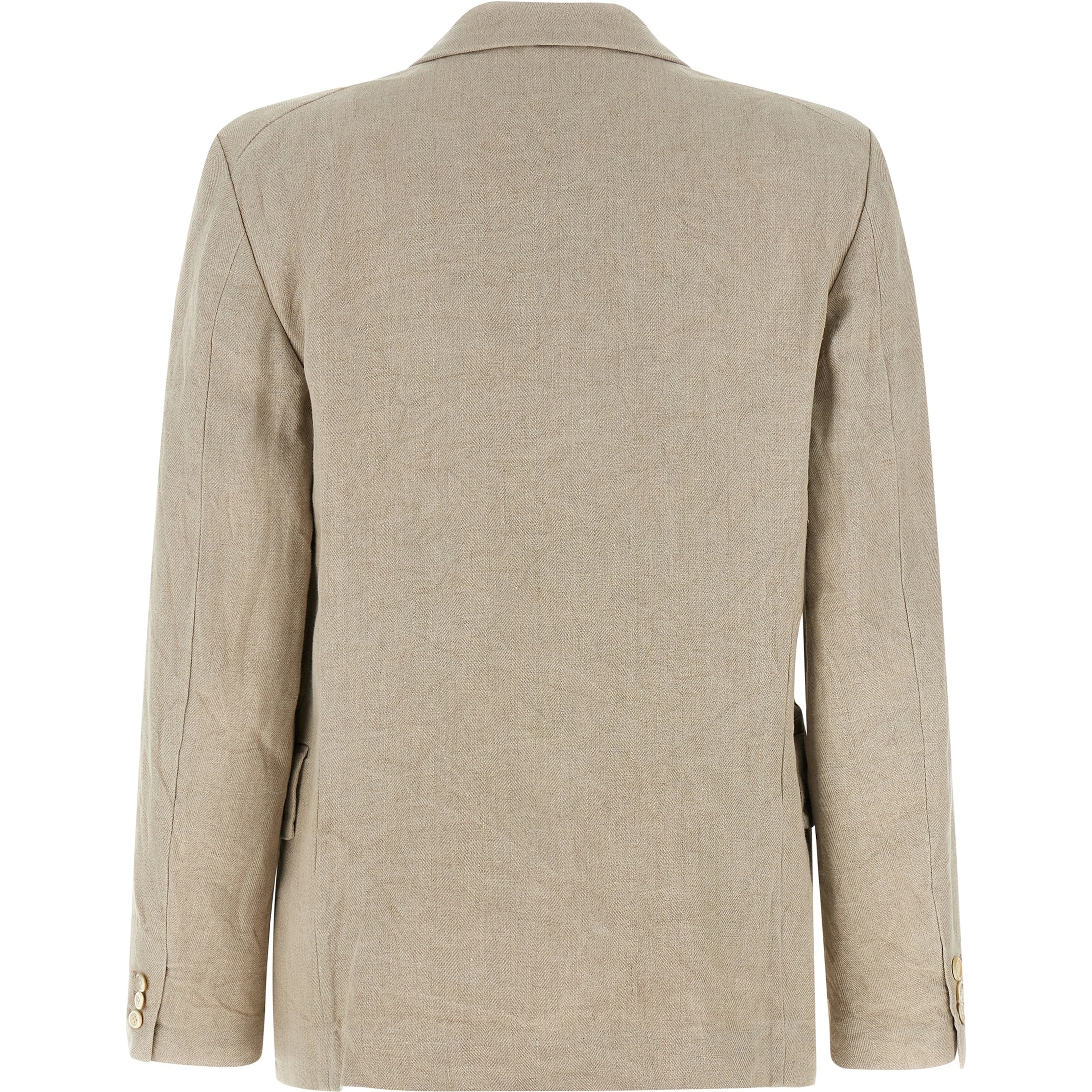 Beige Linen Blazer