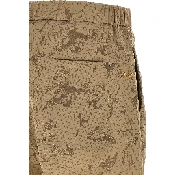Beige Polyamide Casual Pants