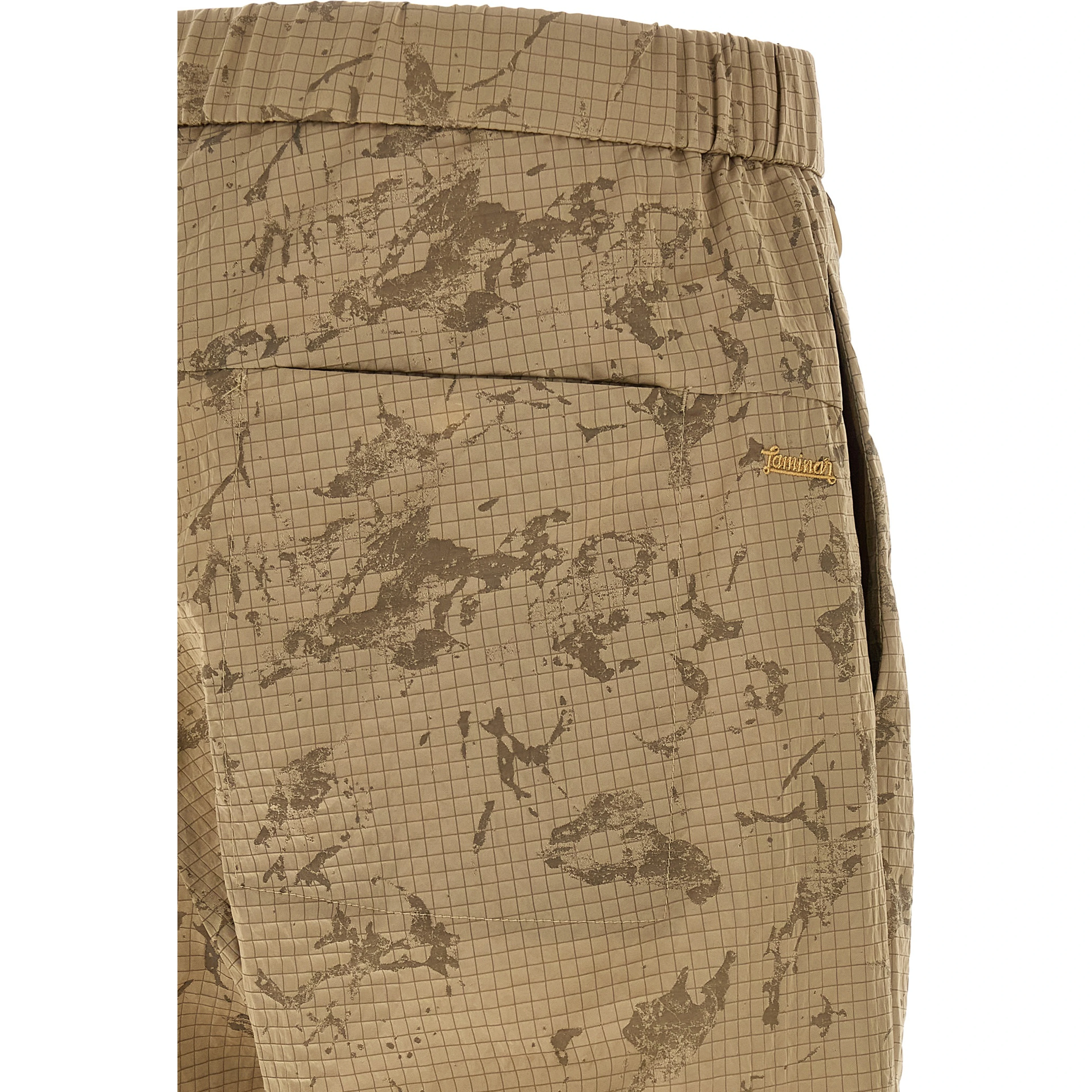 Beige Polyamide Casual Pants