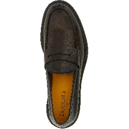 Brown Calfskin Slip-On Loafers