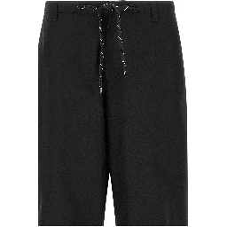 Black Cotton Chino Pants