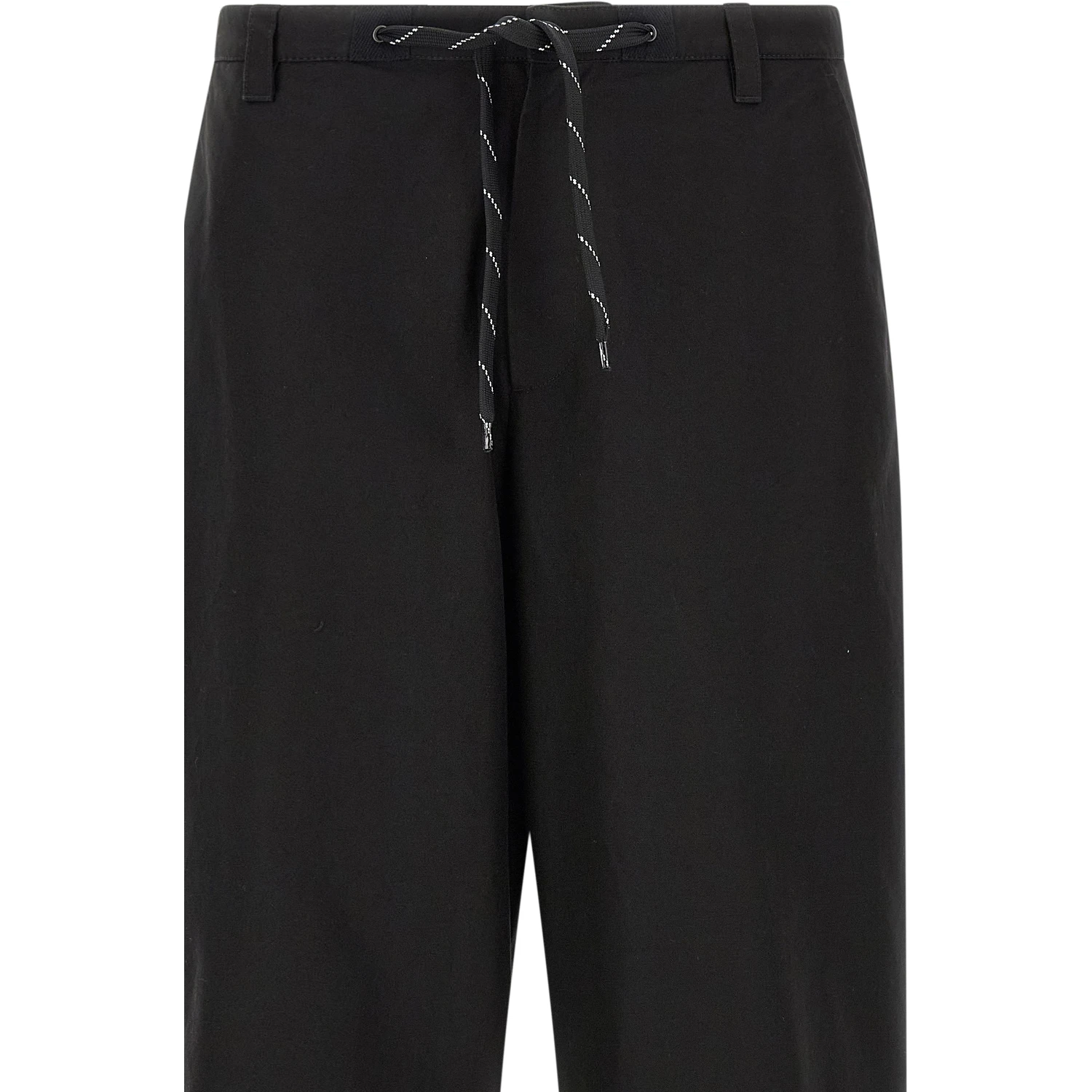 Black Cotton Chino Pants