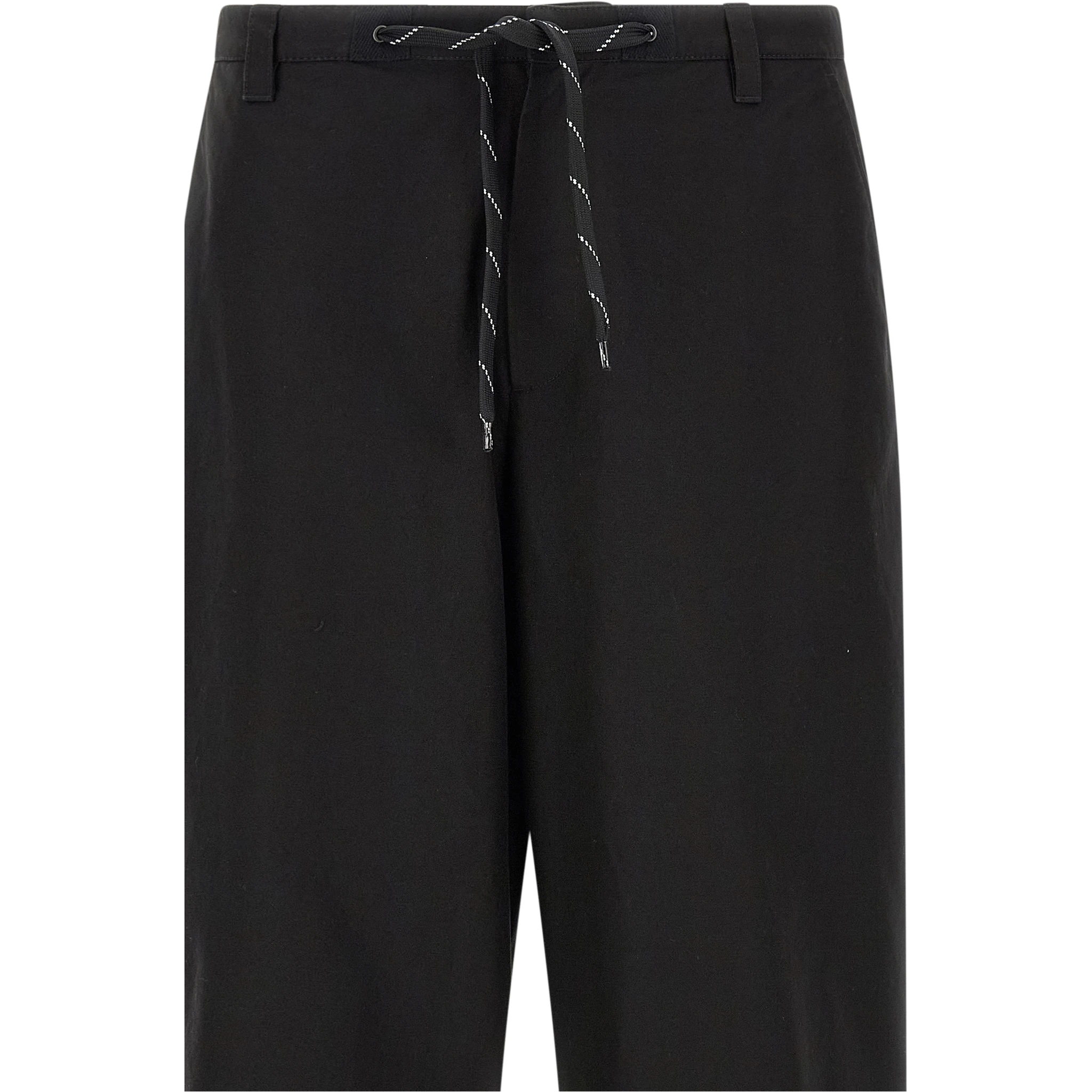 Black Cotton Chino Pants