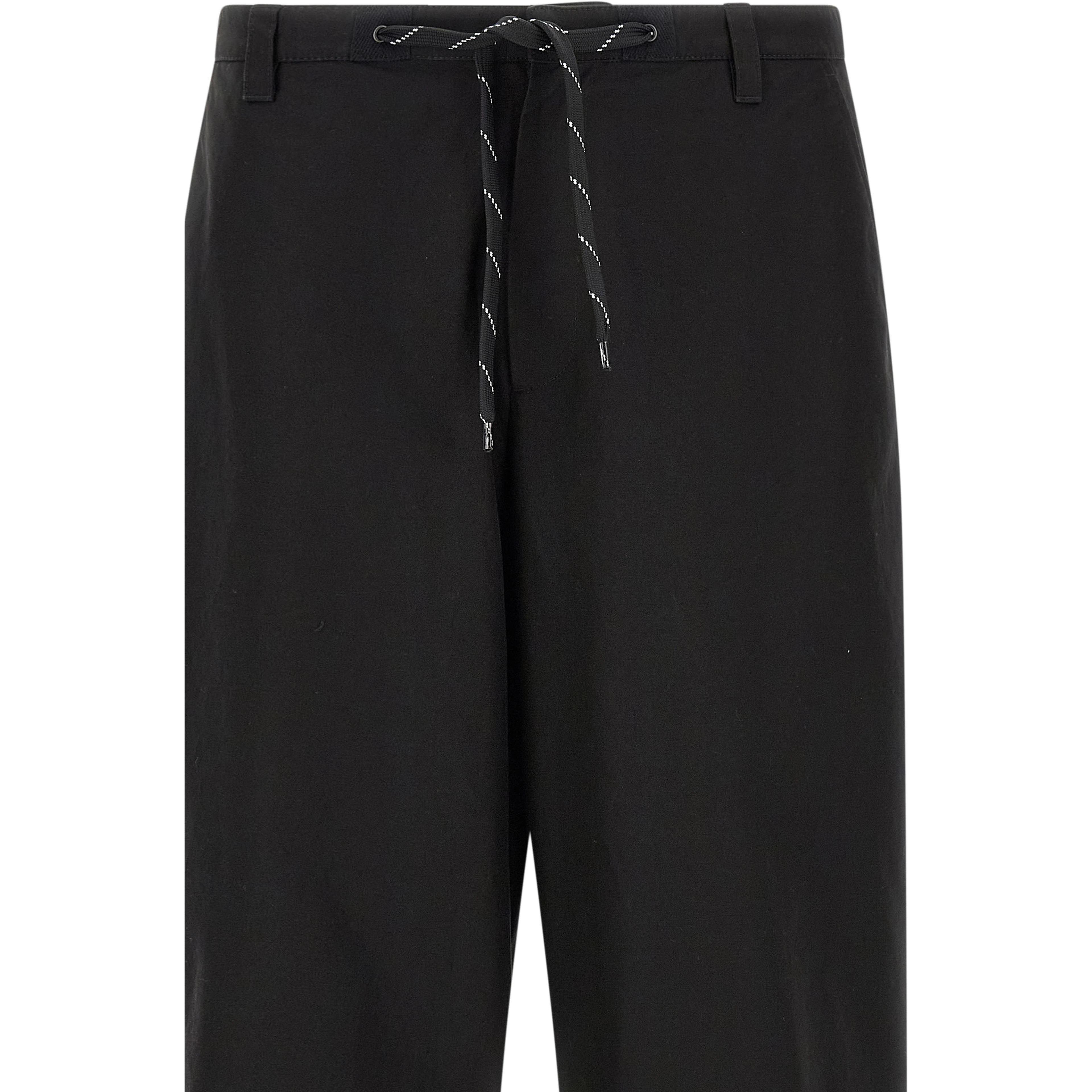Black Cotton Chino Pants