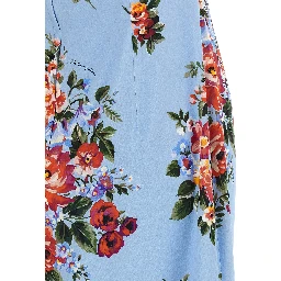 Blue Silk Midi Dress