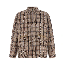 Beige Cotton Full-Length Jacket