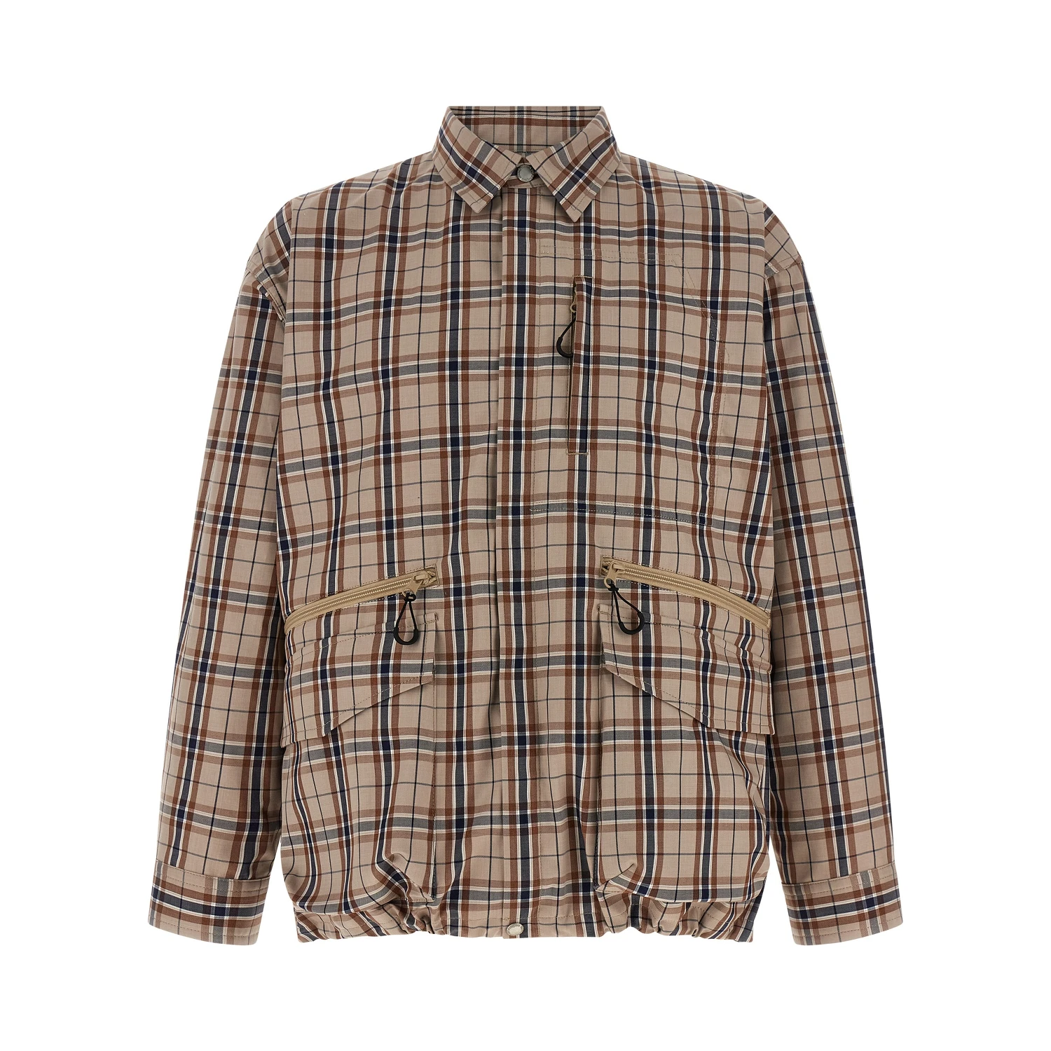 Beige Cotton Full-Length Jacket