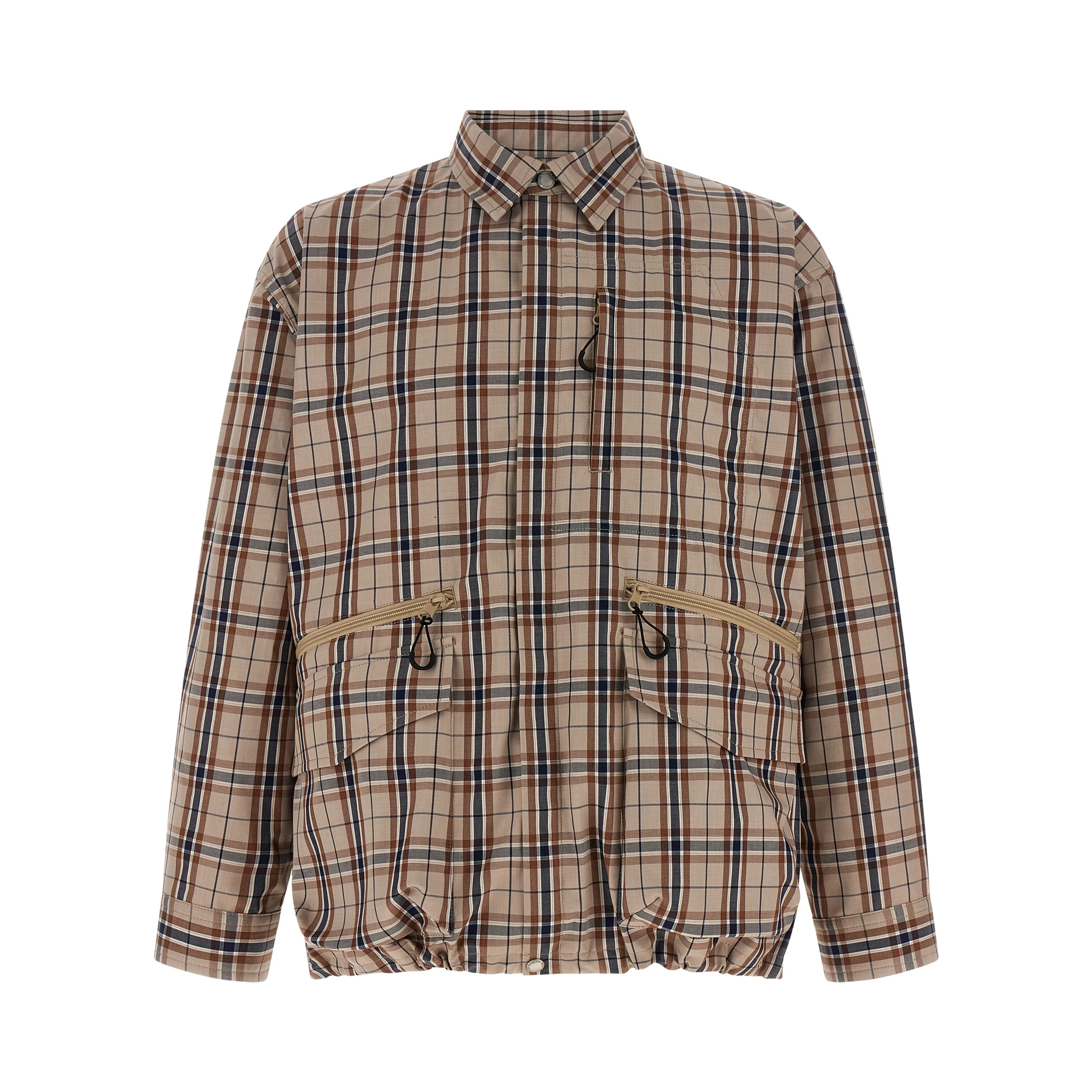 Beige Cotton Full-Length Jacket