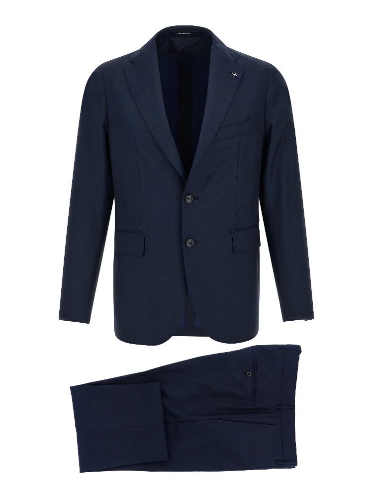 Blue Virgin Wool Two-Piece Suit