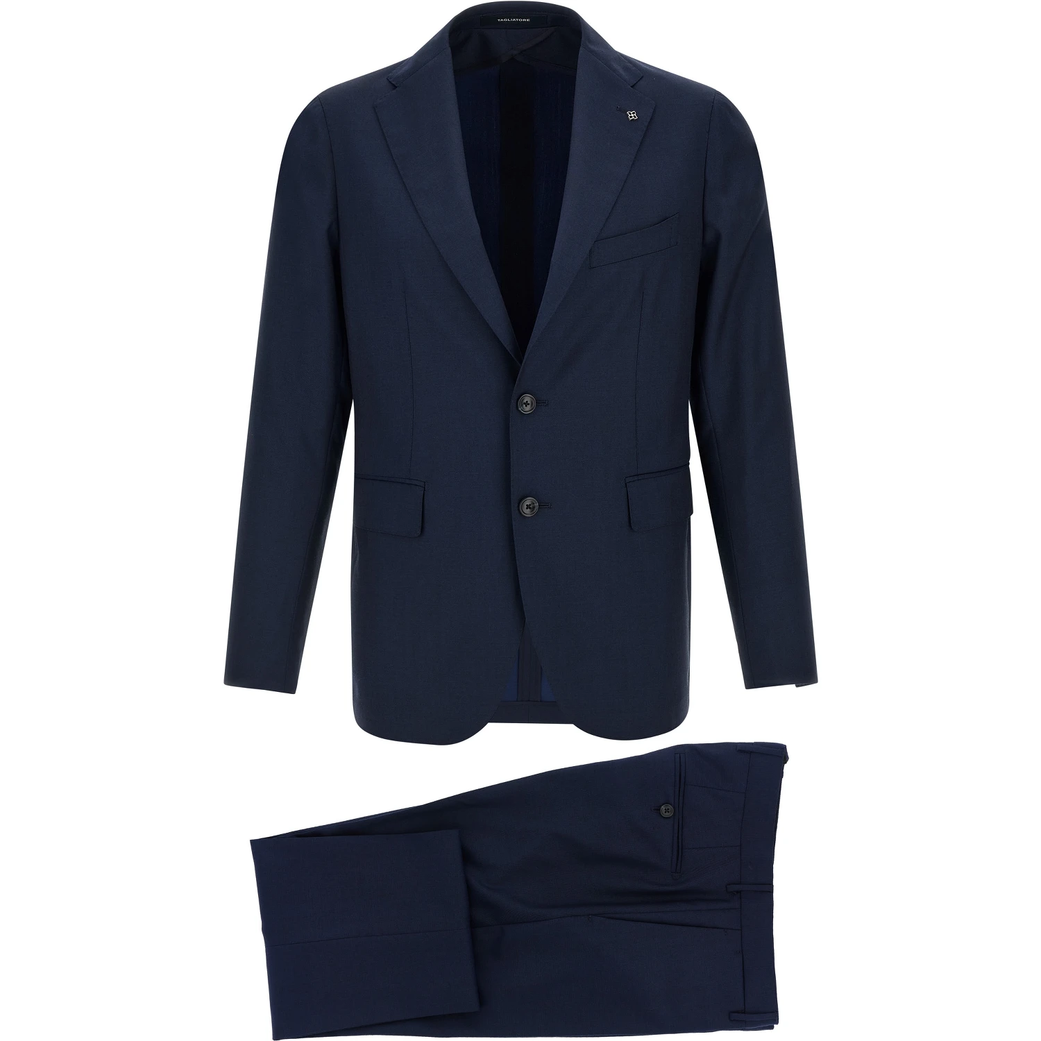 Blue Virgin Wool Two-Piece Suit
