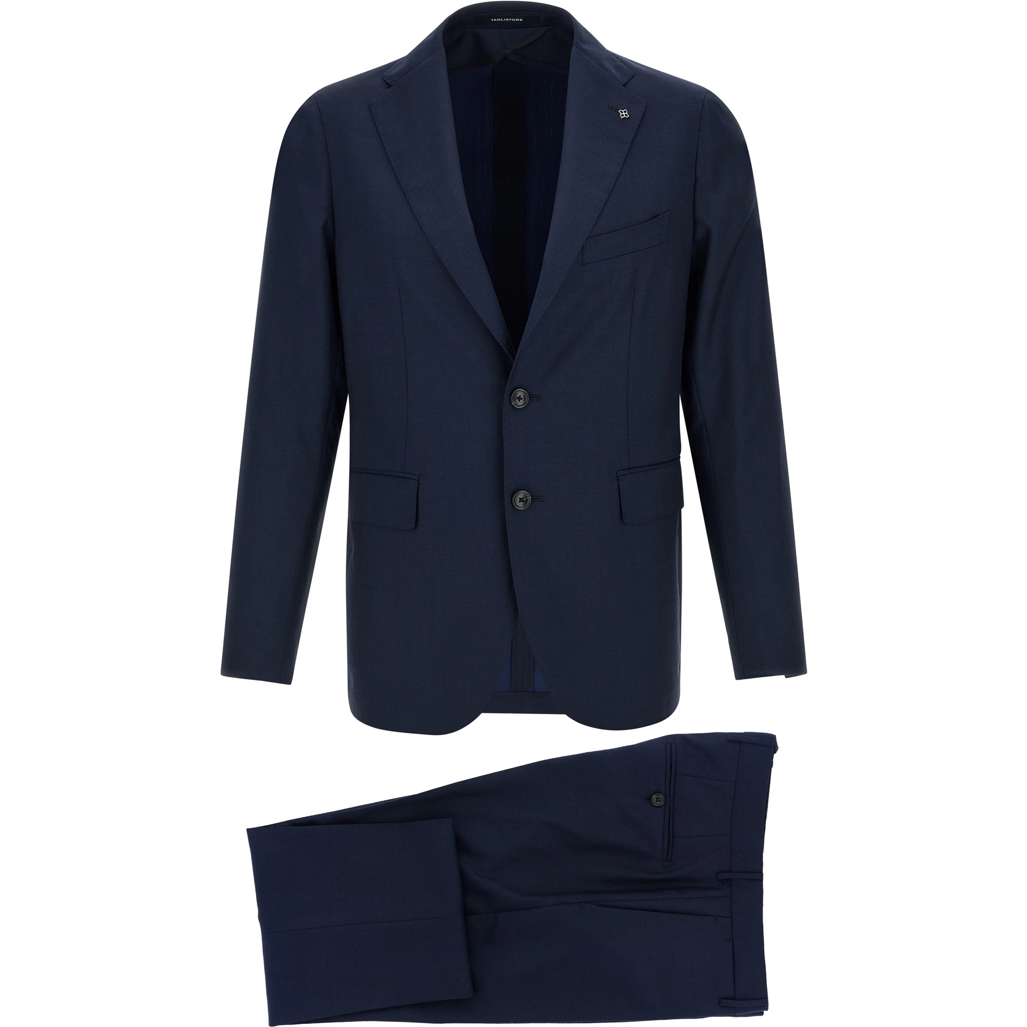 Blue Virgin Wool Two-Piece Suit
