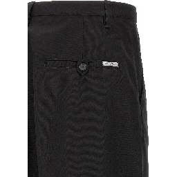 Black Cotton Chino Pants