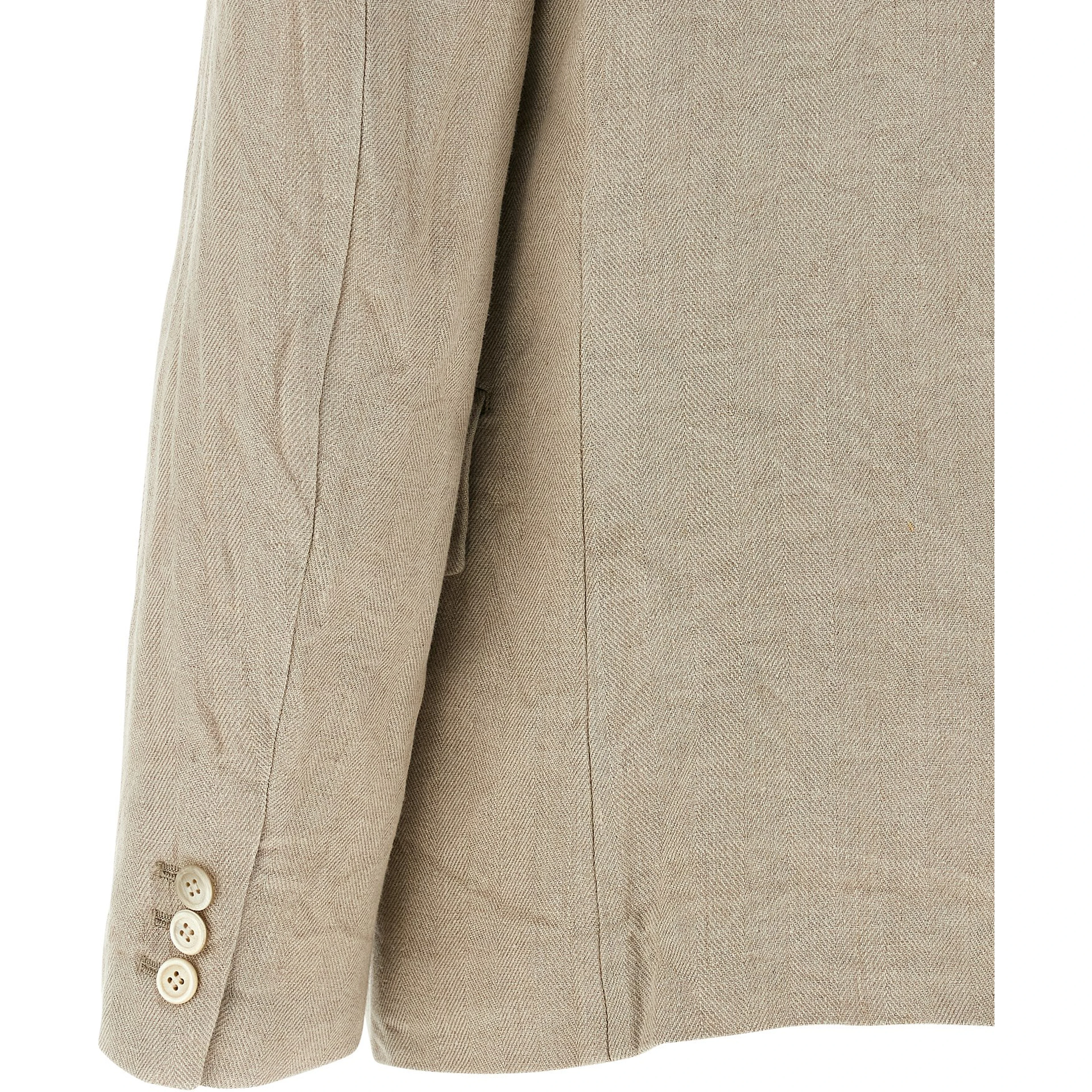 Beige Linen Blazer