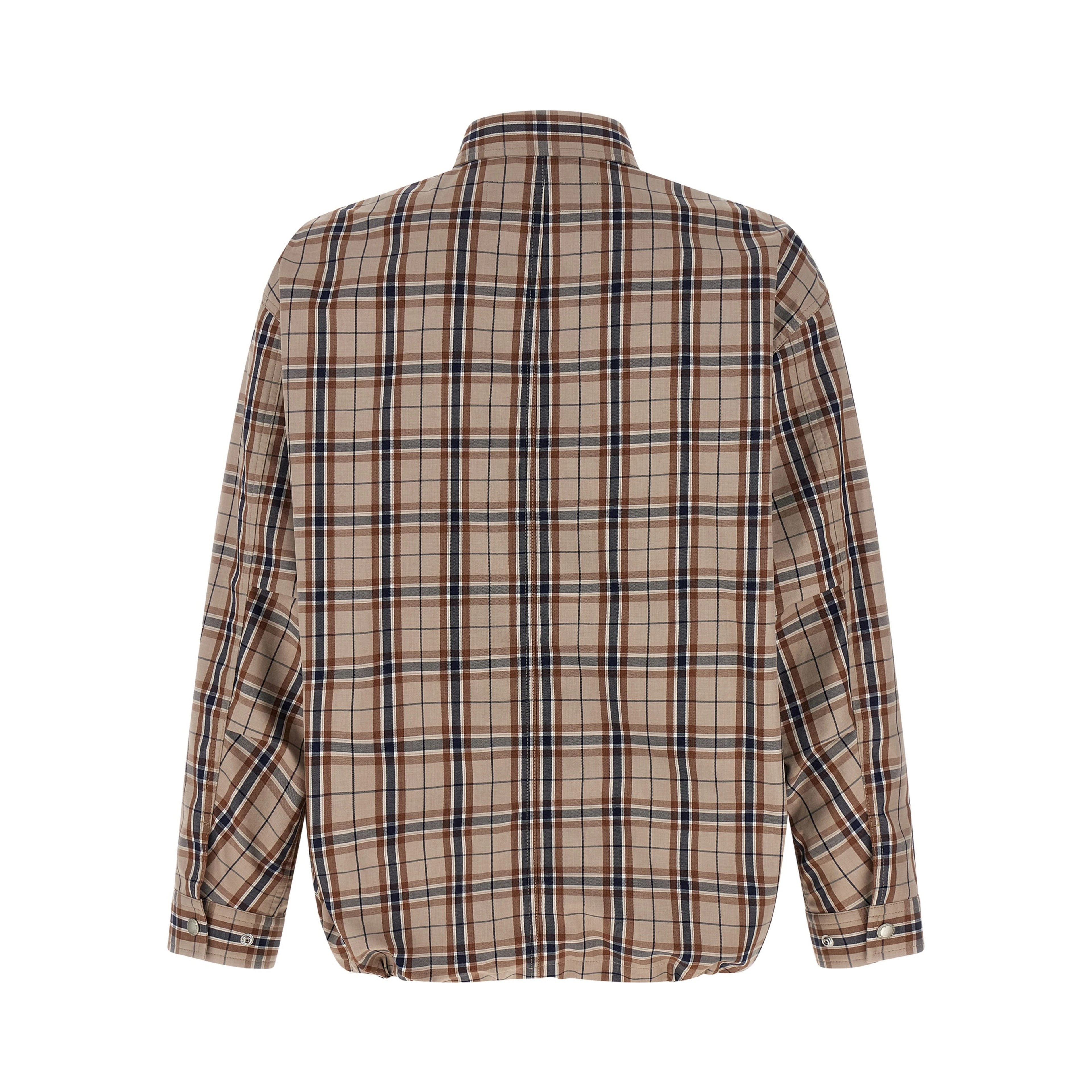 Beige Cotton Full-Length Jacket