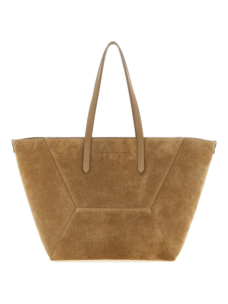 Brown Calfskin Shoulder Bag