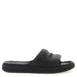 Black Elastane Slides