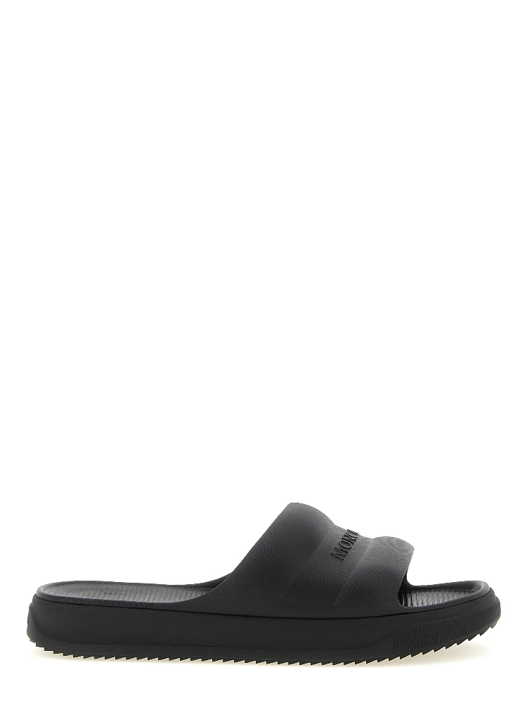Black Elastane Slides