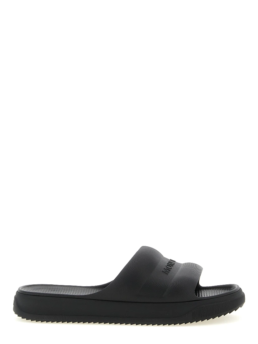 Black Elastane Slides