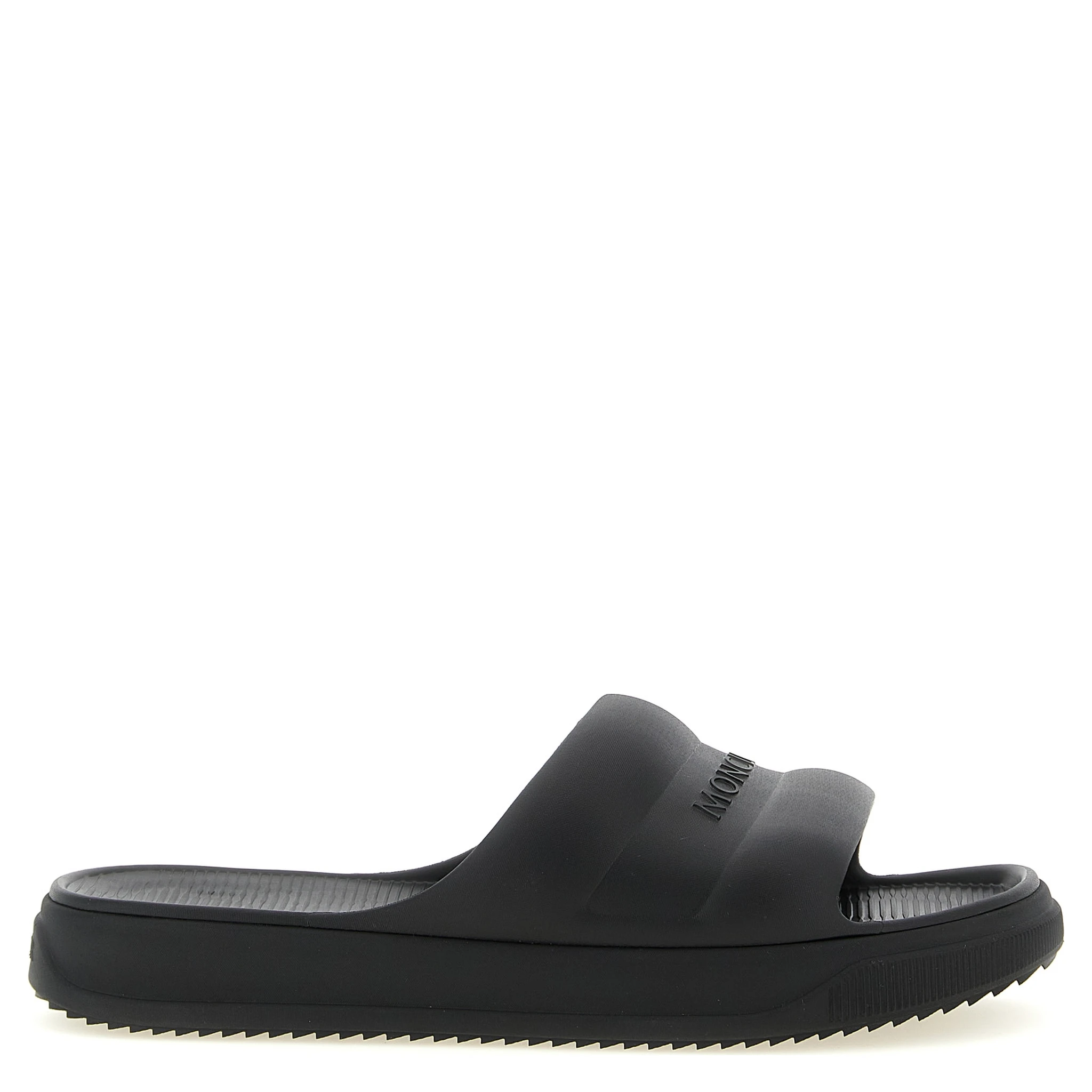 Black Elastane Slides