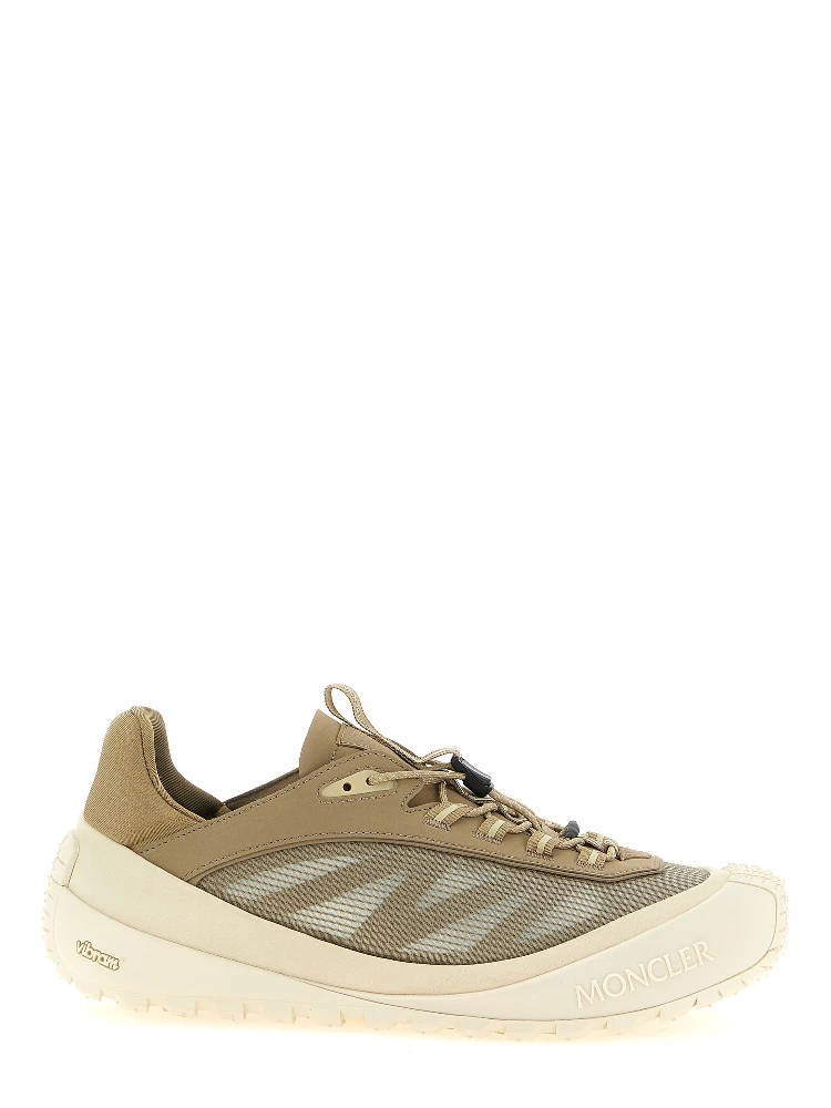 Beige Polyester Athletic Sneakers