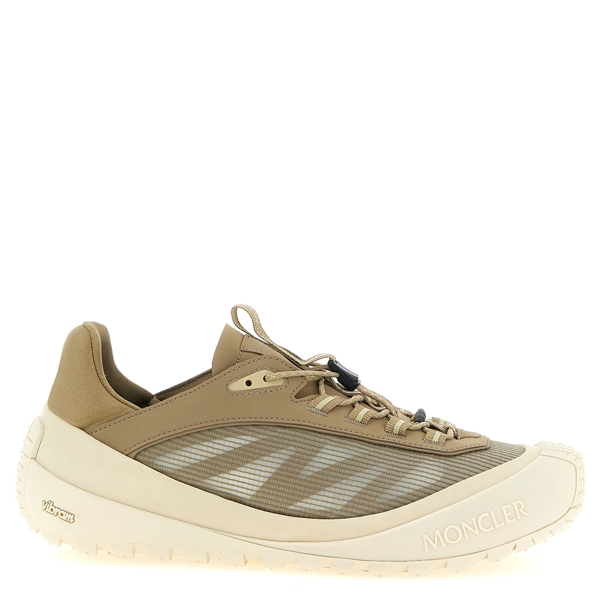 Beige Polyester Athletic Sneakers