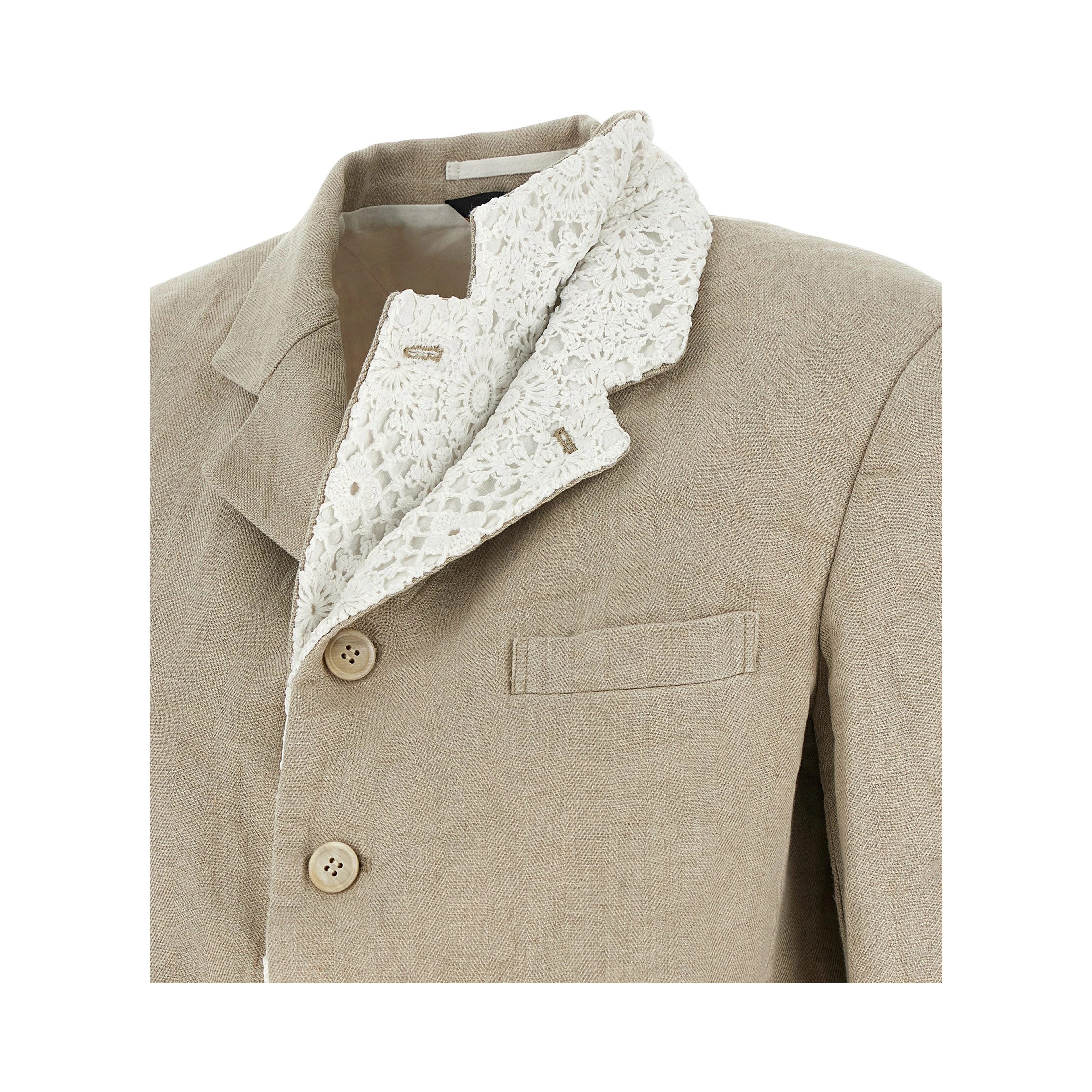Beige Linen Blazer