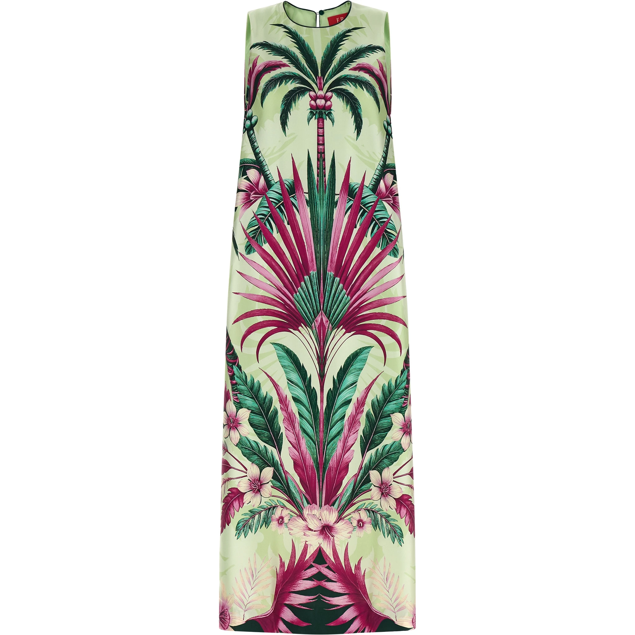 Multicolor Silk Long Dress