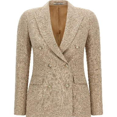 Beige Cotton Blazer